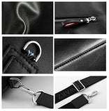 Saierlong New Mens Black Genuine Leather Briefcase Shoulder Laptop Business Bag