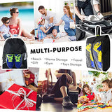 Travel-Accessories-Shoe-Bags Large Waterproof Shoes Bag Storage Bag Black 5 Pack