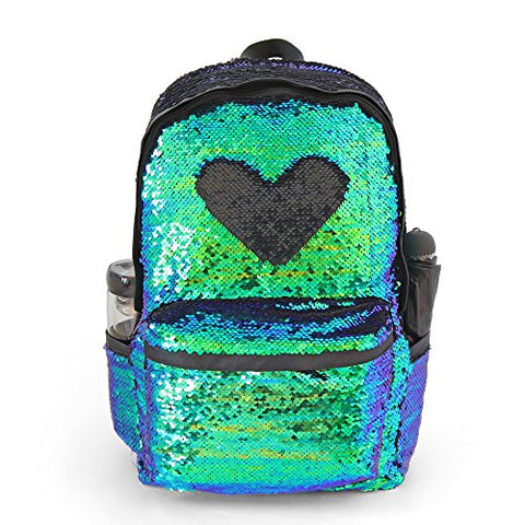 Glitter Magic Reversible Sequin School Backpack,Sparkly Lightweight Back Pack Shoulder Casual