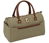 London Fog Cambridge Ii 16" Classic Satchel, Olive Houndstooth