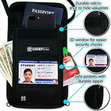 Travel Wallet-Passport Holder-Anti-Theft-Neck Pouch-Rfid Blocking-For Men And Women