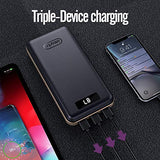 Portable Charger 30000mAh imuto Power Bank X6 USB External Battery Pack Android Cell Phone 3-Port 3.4A Output Fast Charging Compatible with iPhone 12 Pro Max, 11, Samsung S10, iPad, Nintendo Switch