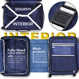 Coolife Luggage Expandable Suitcase Pc+Abs Spinner 20In 24In 28In Carry On (Caribbean Blue New,