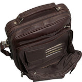 Piel Leather Deluxe Shoulder Bag, Chocolate, One Size