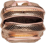 Vera Bradley Iconic Campus Backpack, Foiled Cotton, Rose Gold Shimmer