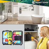 Hanging Travel Toiletry Bag for Men and Women | Makeup Bag | Cosmetic Bag | Bathroom and Shower Organizer Kit | Leak Proof | 2 Sizes - Large (34"x11") & XL Family Size (42"x13")