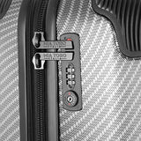 Mia Toro Italy Gaeta Hard Side 26 Inch Spinner Luggage, Black