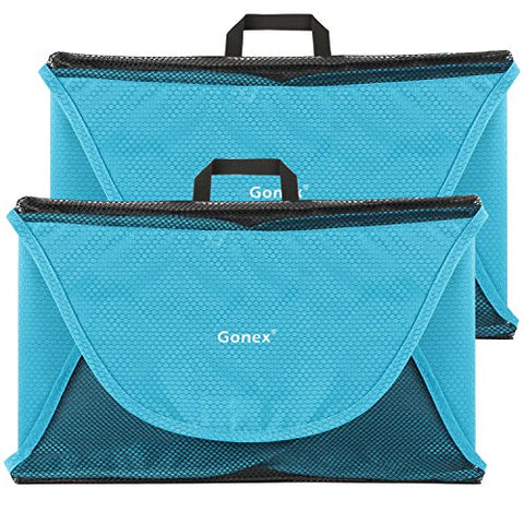 Gonex Packing Folder,18" Travel Garment Bag for Shirt 2pcs Blue