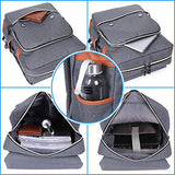 Modoker Vintage Laptop Backpack With Usb Charging Port Lightweight School College Bag Bookbag