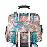 Olympia Deluxe Fashion Rolling Overnighter, Paisley, One Size
