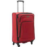 Heritage Travelware Wicker Park 24" 600d Polyester Expandable 4-Wheel Checked Luggage, Red