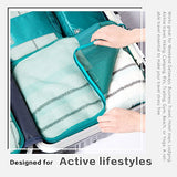 Coolife Packing Cubes Travel Organizers with Laundry Bag 7 Set Hanging Toiletry Bag Portable