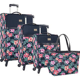 Tommy Bahama 4 Piece Lightweight Expandable Luggage Suitcase Set, Hibiscuss Print