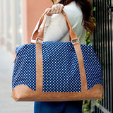 Viv&Lou High Fashion Print Weekender Bag (Blank, Charlie Navy Dots)