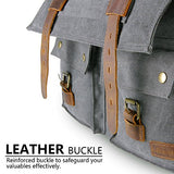 Lifewit 15.6"-17.3" Men's Messenger Bag Vintage Canvas Leather Military Shoulder Laptop Bags