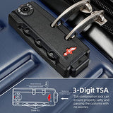 SHOWKOO 3 Piece Luggage Sets Expandable ABS Hardshell Hardside Lightweight Durable Spinner Wheels Suitcase with TSA Lock (Deep blue)