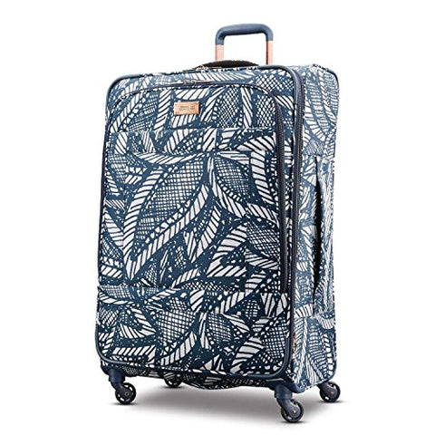 American Tourister Checked-Large, Floral Indigo Sand