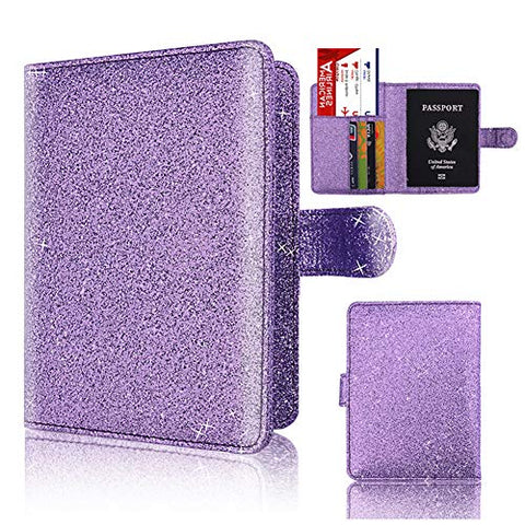 Passport Holder Cover, ACdream Travel Leather RFID Blocking Case Wallet for Passport with Hasp