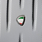 Mia Toro Italy Fabbri Hardside Spinner Luggage 3pc Set, Silver