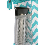 Pacific Coast Signature Large Rolling Shopper Tote Bag, Blue Daisy