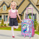 Kids Suitcase, Rolling Luggage with Wheels for Girls - Unicorn