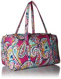 Vera Bradley Iconic Large Travel Duffel, Signature Cotton,Wildflower Paisley, Wildflower Paisley, One Size