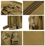 Military Tactical MOLLE Phone Pouch Waist Belt Bag Pack Gear Messenger Shoulder Saddlebag (Black)
