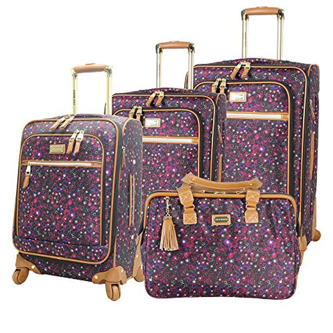 Steve Madden Luggage Honey 4 Piece Spinner Collection (Purple)