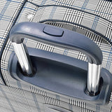 London Fog Knightsbridge Hl 21" Expandable Spinner, Grey/Navy Plaid