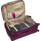 American Flyer Astor 5-Piece Spinner Luggage Set, Black/Purple, One Size