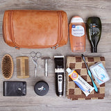 [Gift Box] Vasker Travel Hanging Toiletry Bag For Men Waterproof (Brown)