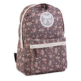 Damara Womens Large Floral Print Backpack,Brown