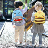 DLSEEGO Cute Toddler Backpack,Cartoon Cute Animal Plush Backpack Toddler Mini School Bag for Kids Age 2-5 Years Old(Bee)