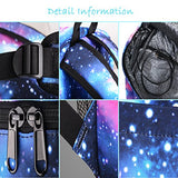 Lmeison Anime Cartoon Luminous Backpack with USB Charging Port and Lock &Pencil Case, Unisex