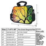 Wondertify 17-17.3 Inch Waterproof Neoprene Laptop Shoulder Bag Briefcase - Tree of Life Protective