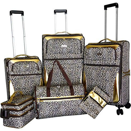 Lightweight Polycarbonate Winter Leopard 29" Hardside Spinner Upright Suitcase