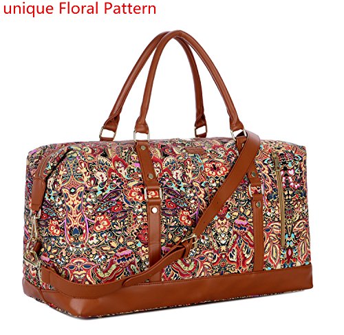 HB-14 ÉNORME élégant Sac De Voyage Week-end Sac De Sport En Toile Et PU Cuir Vert 98483650