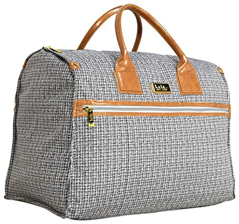 Nicole Miller New York Rosalie Collection Weekender Carry On Box Bag (Rosali Black)