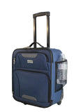 Boardingblue Rolling Personal Item Luggage for Jetblue Sun Country Airlines 16.5" (Navy)