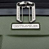 Travelers Choice Gilmore 2-Piece Expandable Hardside Luggage Set with Push-Button Handle, Green, Olive