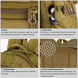 25L Military Daypack MOLLE Rucksack Gear Tactical Assault Casual Daypacks for Hunting (Black)