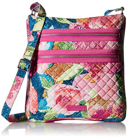 Vera Bradley Iconic Triple Zip Hipster Crossbody, Signature Cotton, Superbloom
