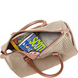 London Fog Luggage Chelsea 16 Inch Satchel Tote, Olive Plaid, One Size