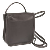 LeDonne Leather Flap Over Mini Crossbody Bag