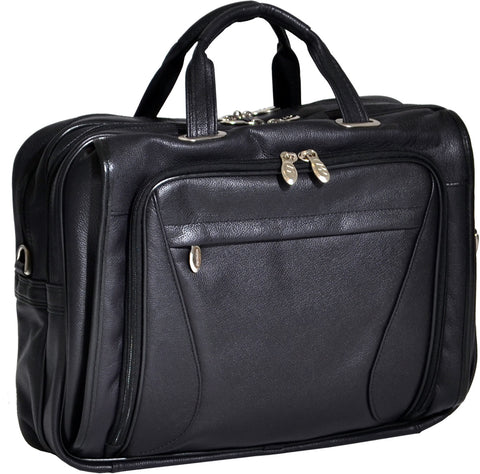 McKlein S Series Irving Park Leather Double Compartment Laptop Case