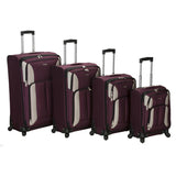 Rockland Luggage Quad Spinner 4 Piece Luggage Set