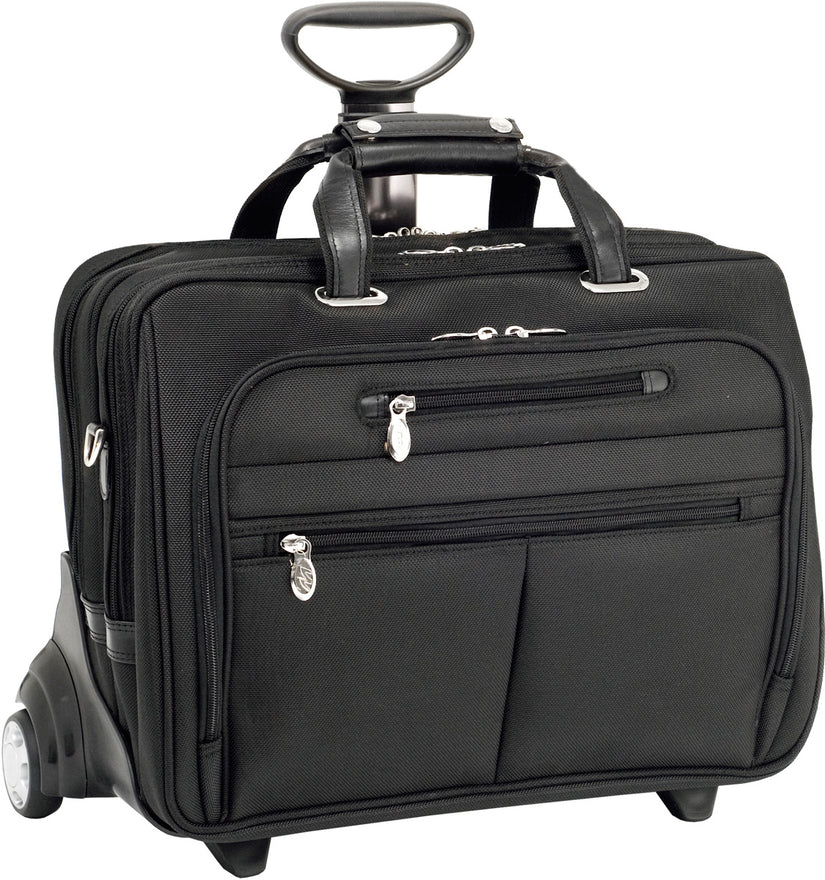 McKlein R Series Ohare Nylon FlyThrough 17in Wheeled Laptop Case