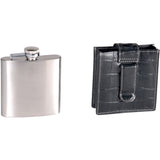 Royce Leather 5 Ounce Stainless Steel Flask and Case