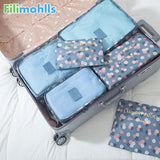 6PCS/Set High Quality Nylon Cloth Travel Mesh Bag Luggage Organizer Packing Cube Organiser Travel
