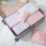 6PCS/Set High Quality Nylon Cloth Travel Mesh Bag Luggage Organizer Packing Cube Organiser Travel